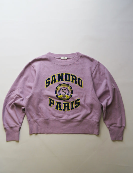 Sandro Paris bluza damska crewneck oversize M/L