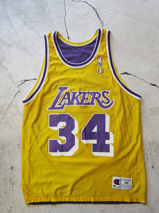 Champion dwustronna koszulka Lakers O'Neal vintage L