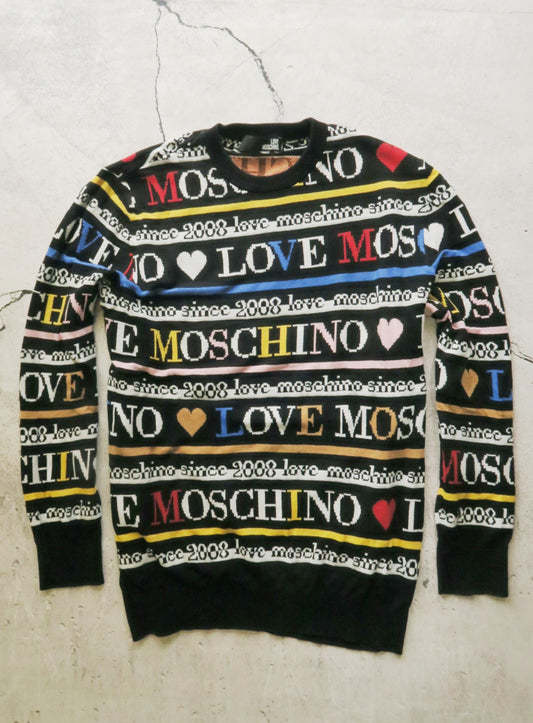 Love Moschino sweter w monogram damski 40