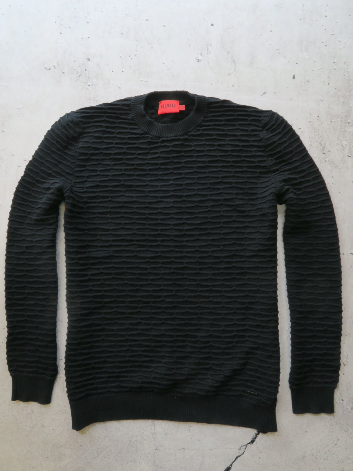 Hugo Boss sweter teksturowany L