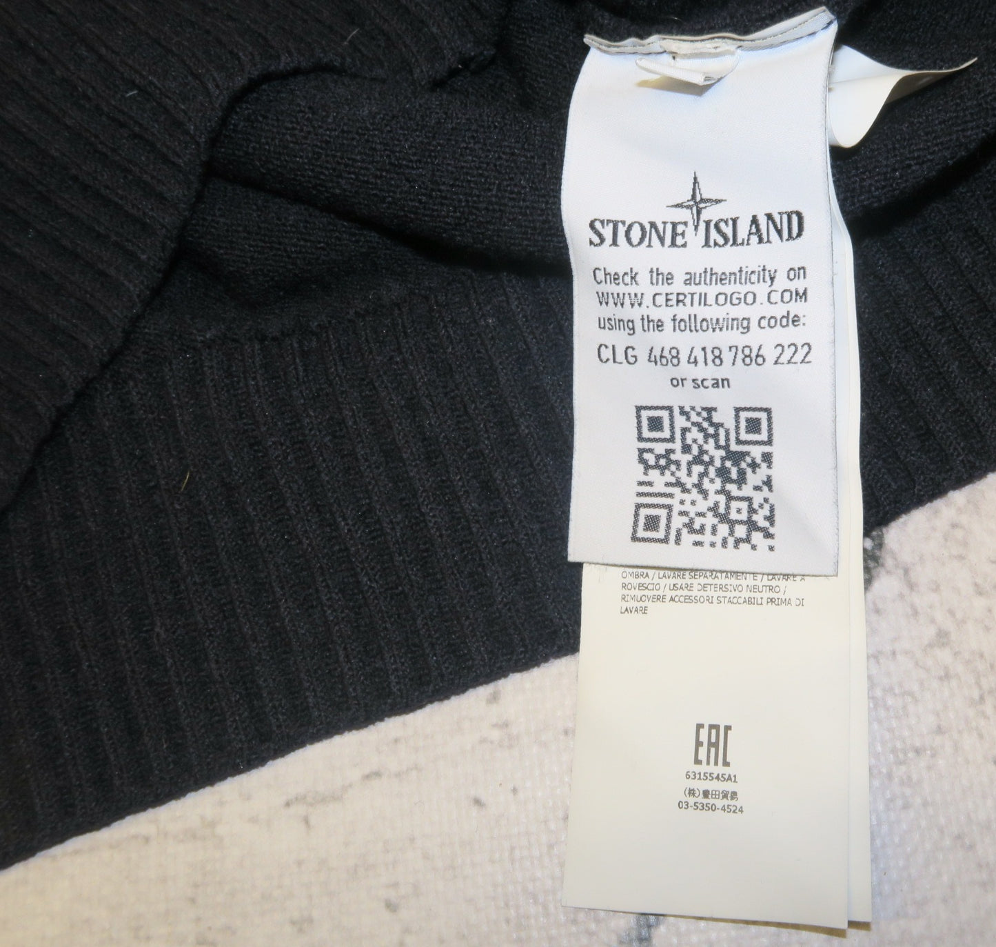 Stone Island wełniany ciely golf z patką L/XL