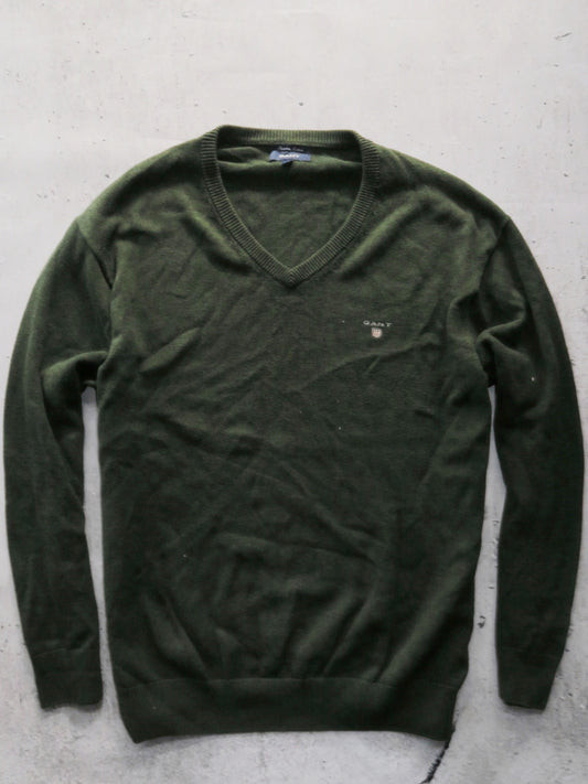 Gant sweter bawełniany w serek 2XL