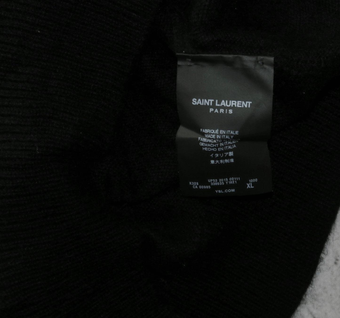 Saint Laurent kaszmirowy sweter kardigan XL