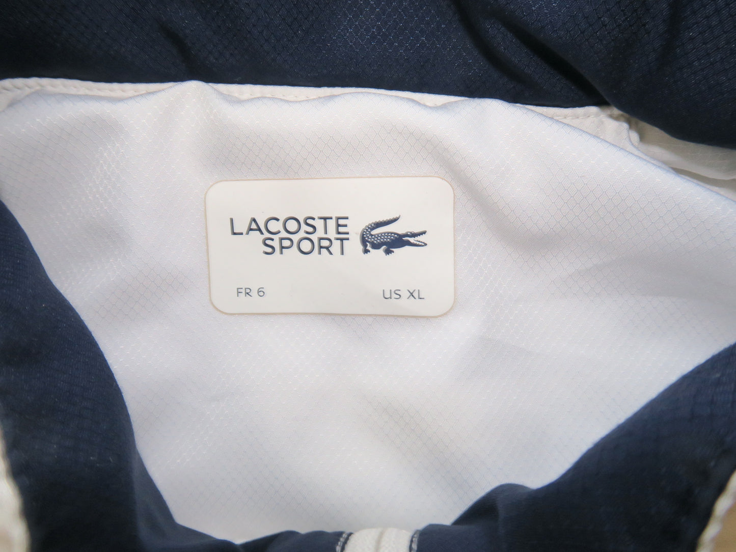 Lacoste kurtka wiatrówka z chowanym kapturem XL