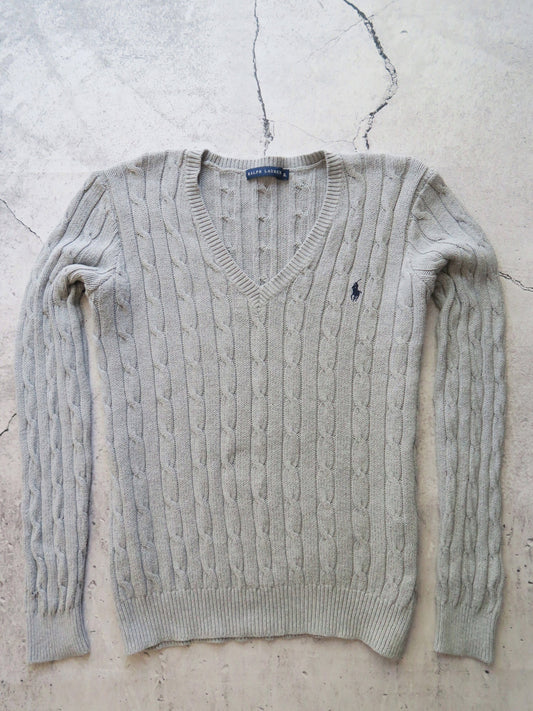 Ralph Lauren sweter damski w warkocz XL