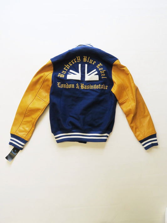 Kurtka Burberry Blue Label bomberka skóra varsity nowa M unikat