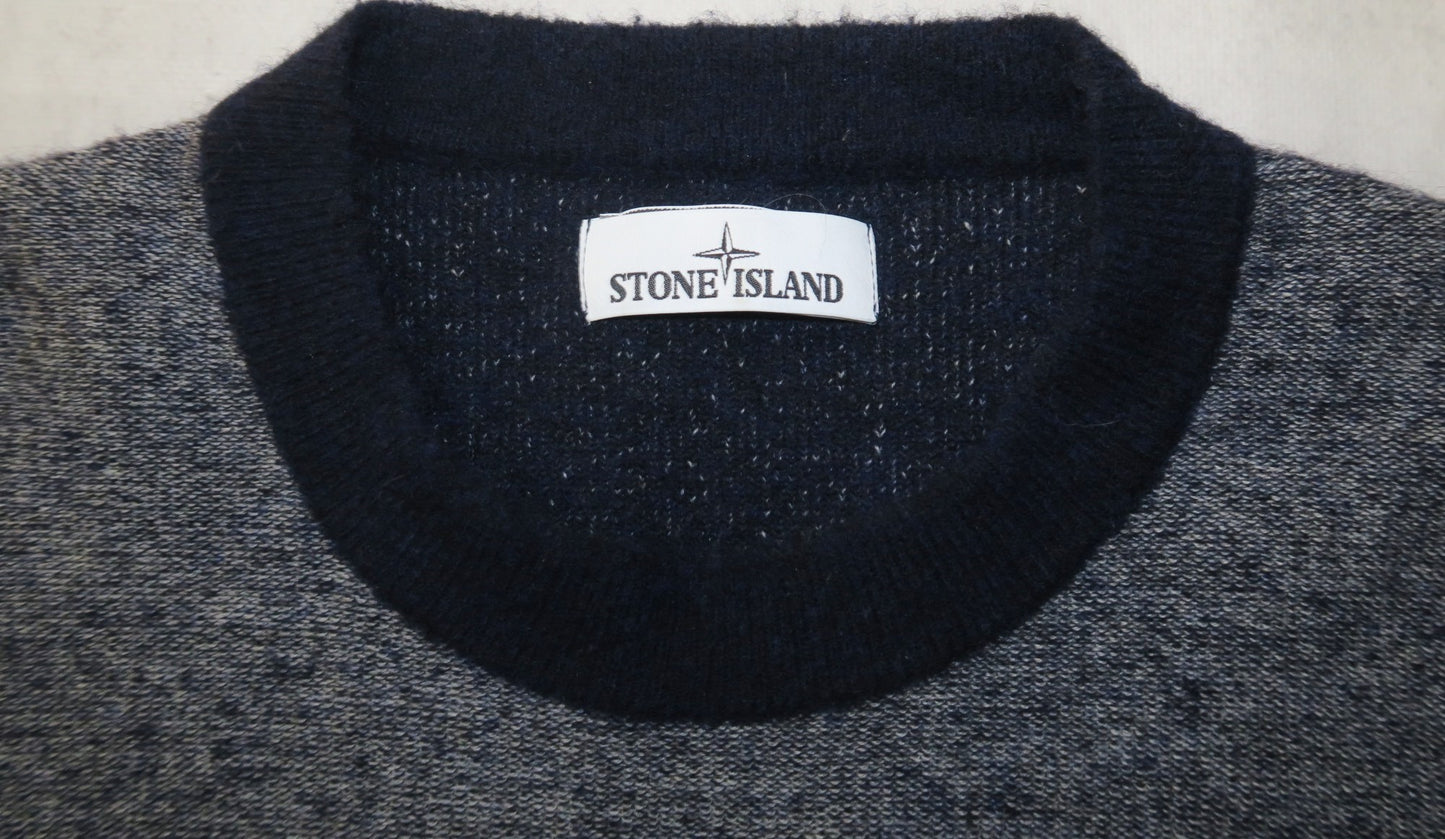 Stone Island wełniany sweter z alpaką z patką  XL