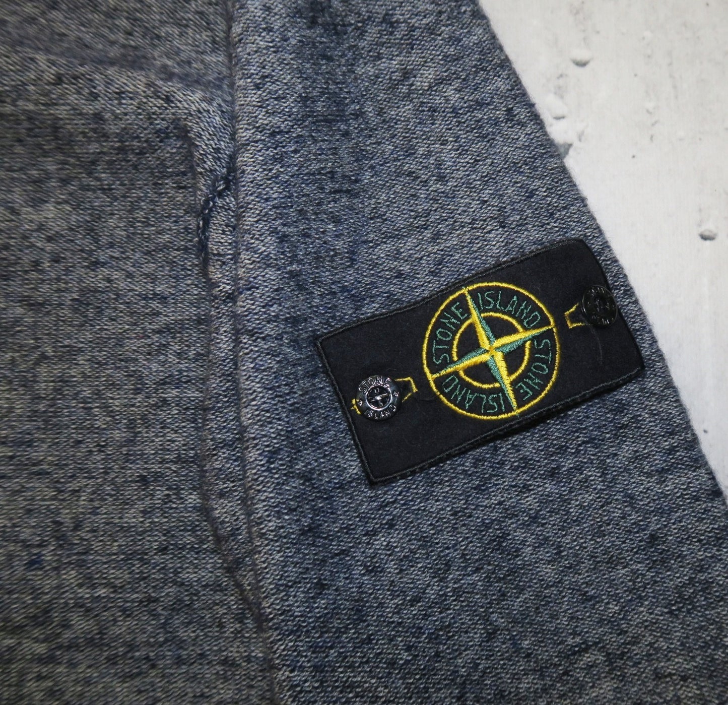 Stone Island wełniany sweter z alpaką z patką  XL