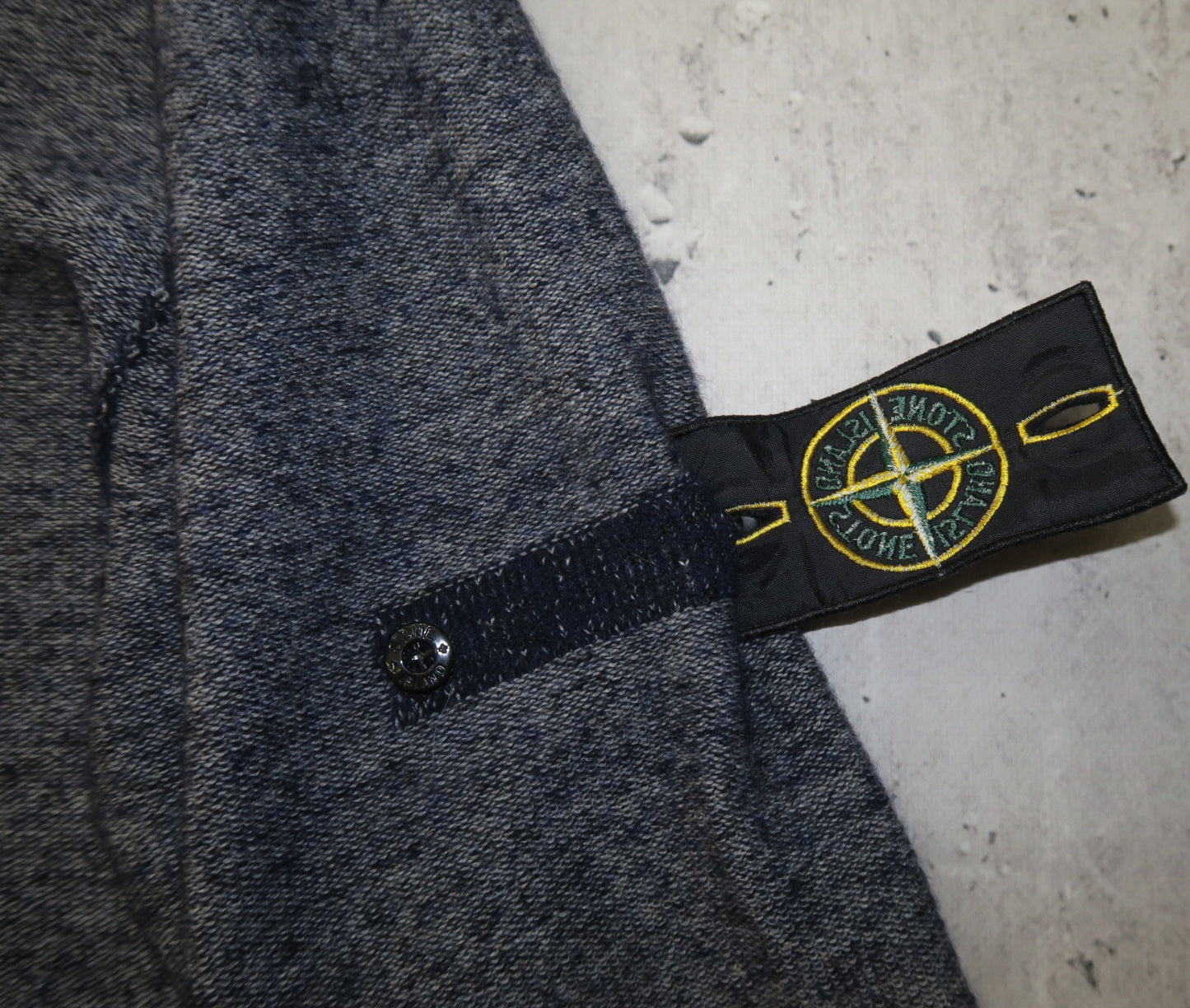 Stone Island wełniany sweter z alpaką z patką  XL